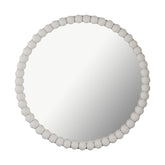 Baria White Wooden Mirror Model: TOV-C18383